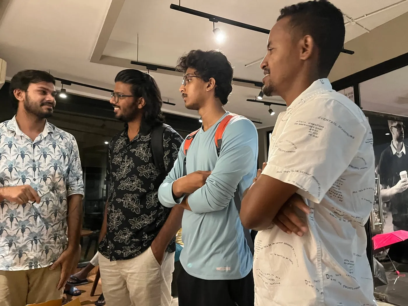 With friends
